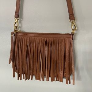 Fissile Brown Fringe Crossbody Purse